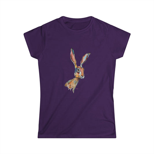 Aware Hare - Art by Rien - slim fit tee