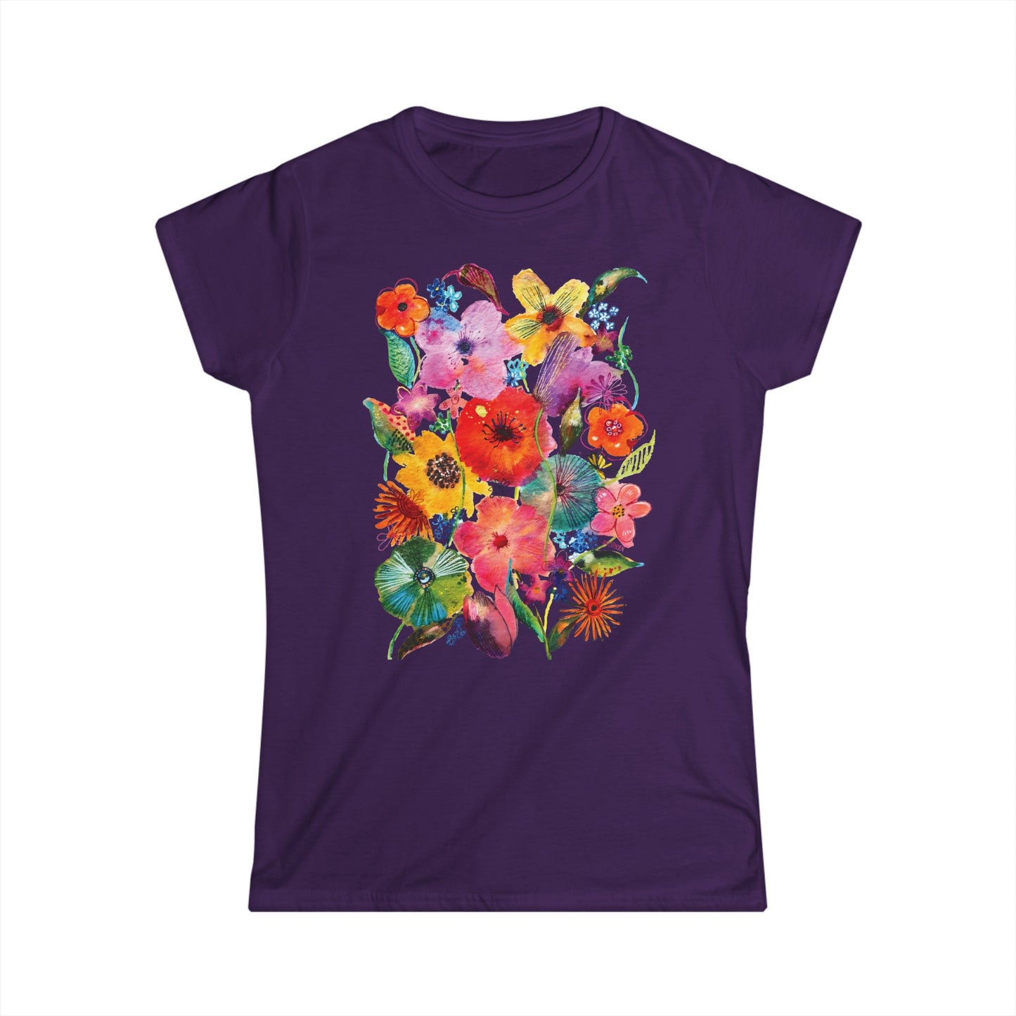 Whimsical Flowers - Art by Rien - slim fit tee