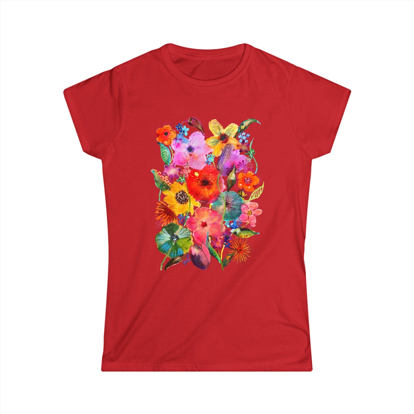 Whimsical Flowers - Art by Rien - slim fit tee