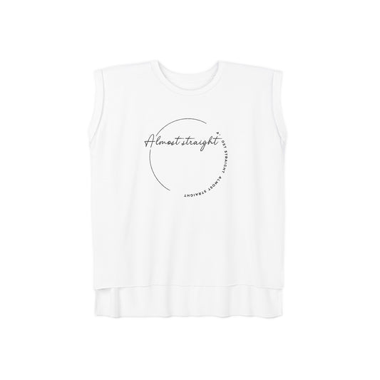 almost straight - flowy rolled cuffs muscle tee