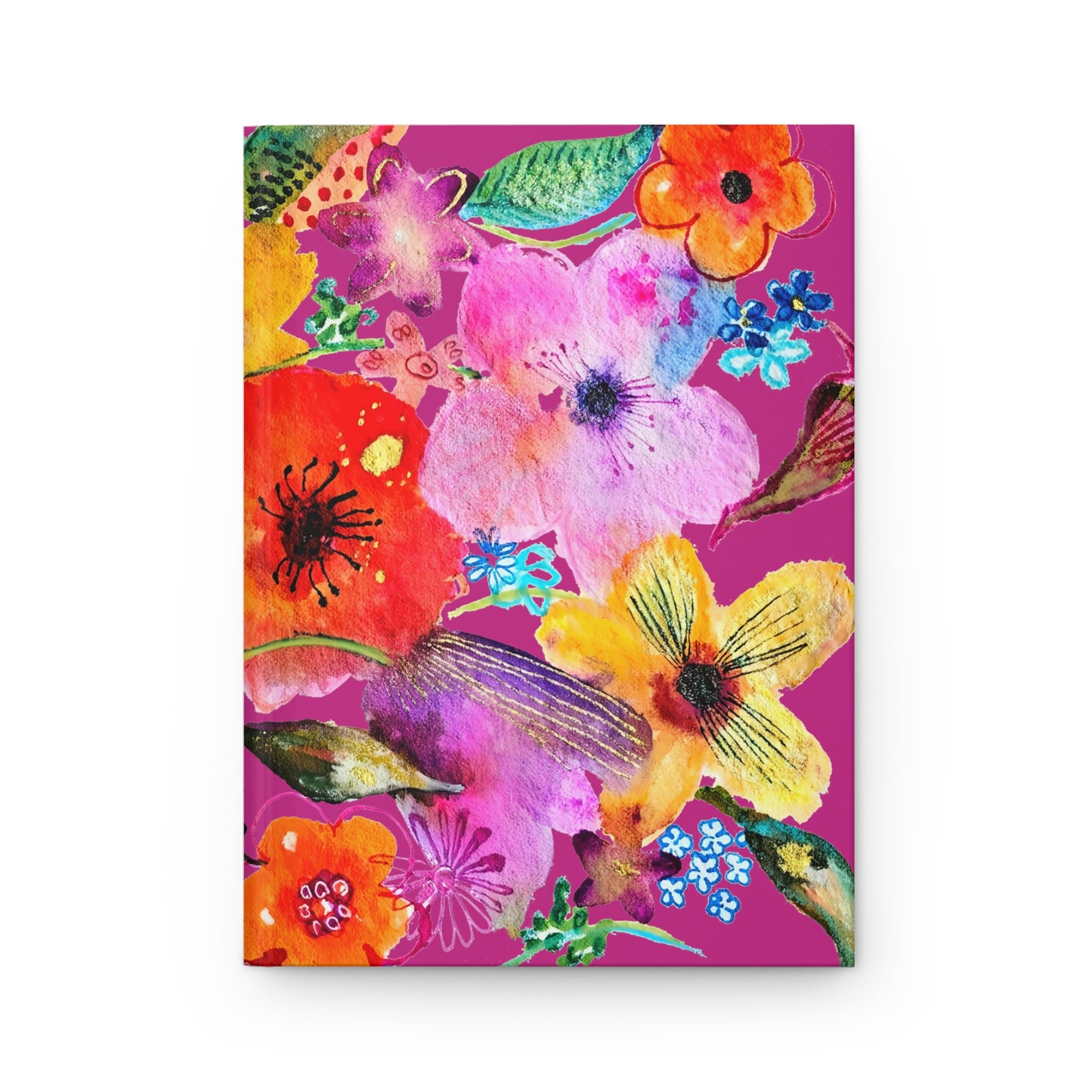 Whimsical Flowers - Art by Rien - Hardcover Journal Matte