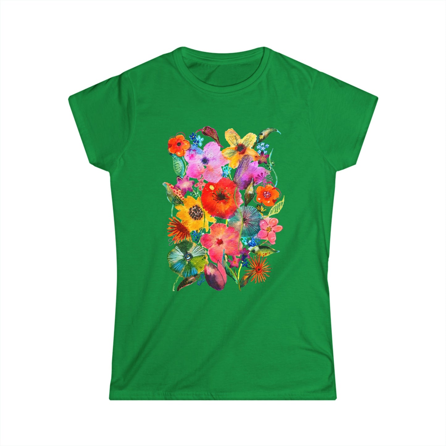 Whimsical Flowers - Art by Rien - slim fit tee