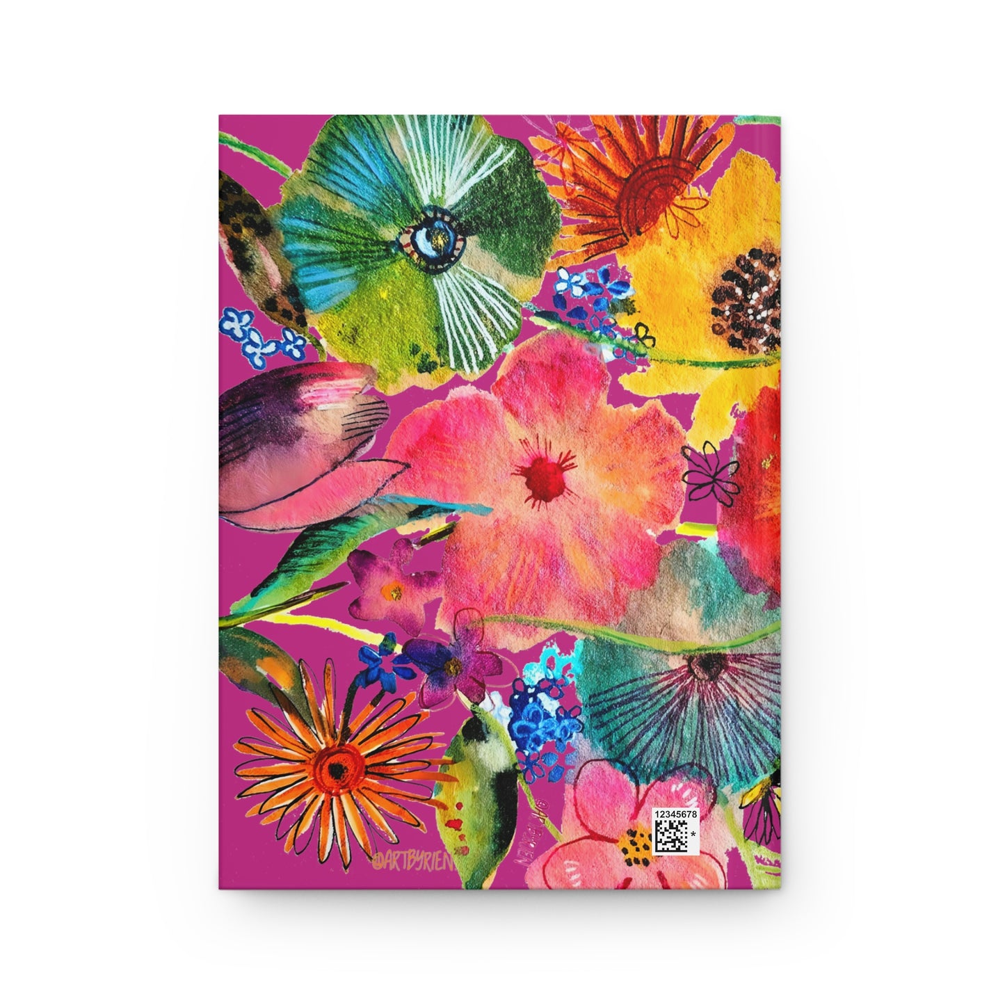 Whimsical Flowers - Art by Rien - Hardcover Journal Matte