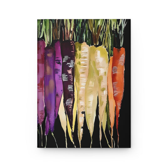 Rainbow Roots on Black - Art by Rien - Hardcover Journal Matte