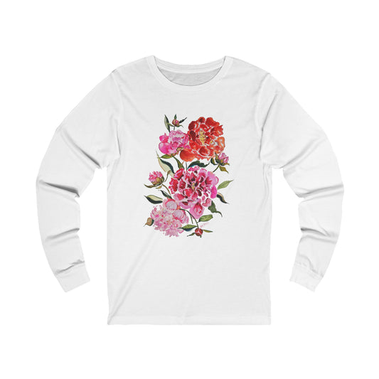 Romantic Peonies - Art by Rien - long sleeve tee