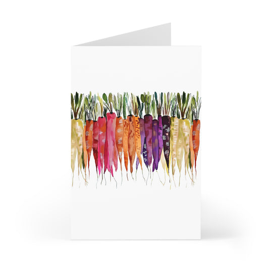 Rainbow Roots on White - Art by Rien - Greeting Cards (7 pcs)