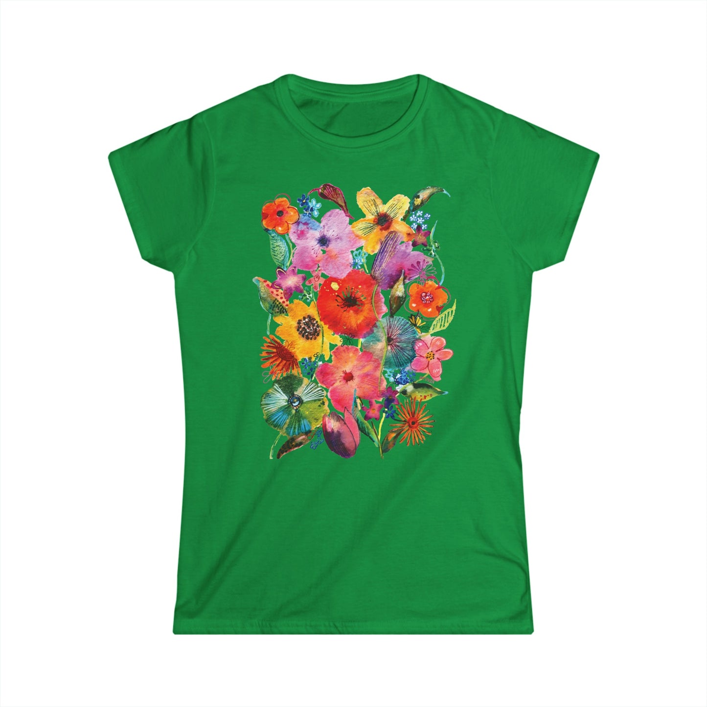 Whimsical Flowers - Art by Rien - slim fit tee