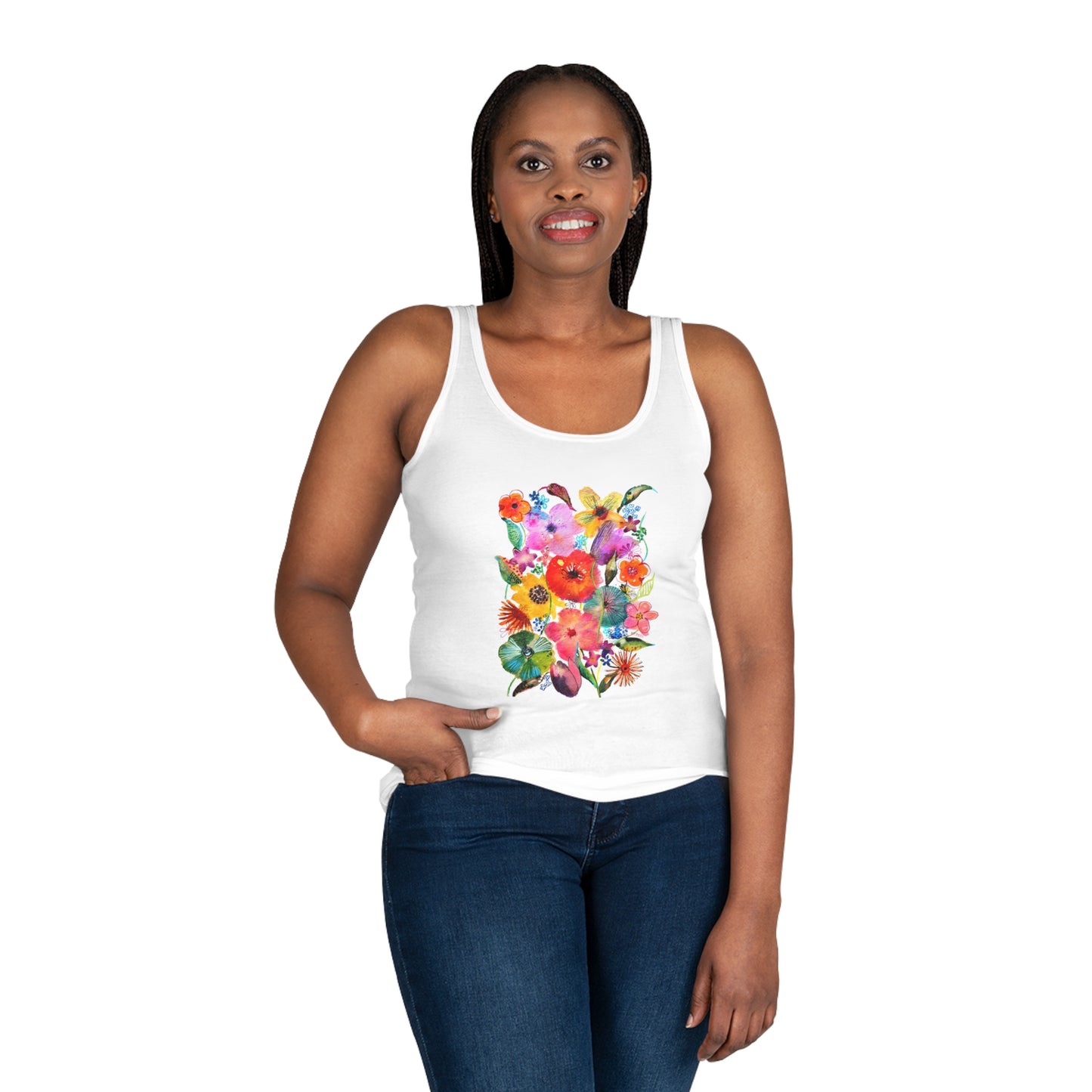 Whimsical Flowers - Art by Rien - Tank Top