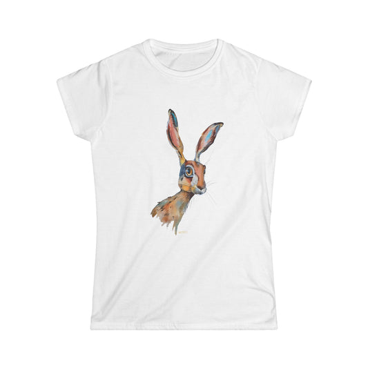 Aware Hare - Art by Rien - slim fit tee