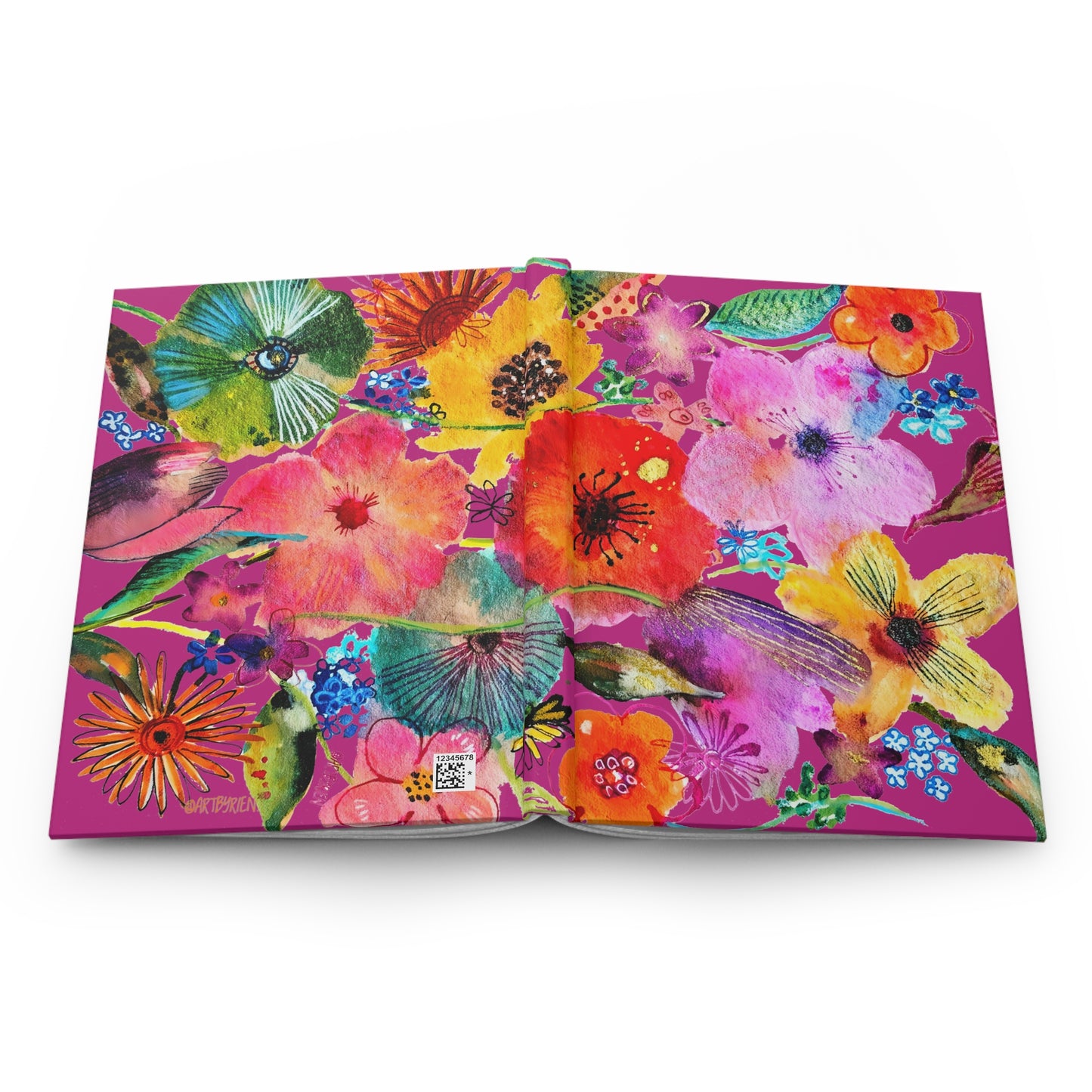 Whimsical Flowers - Art by Rien - Hardcover Journal Matte