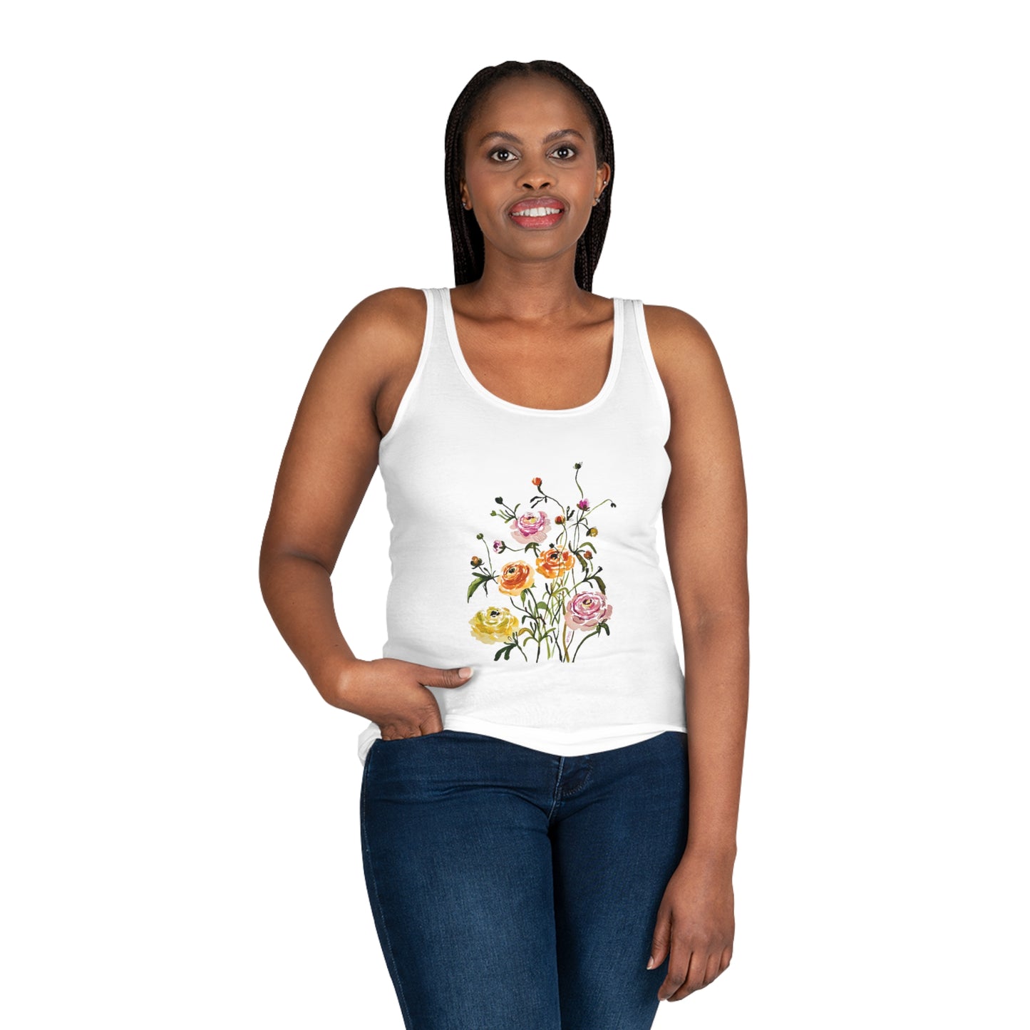 Dancing Ranunculus - Art by Rien - Tank Top