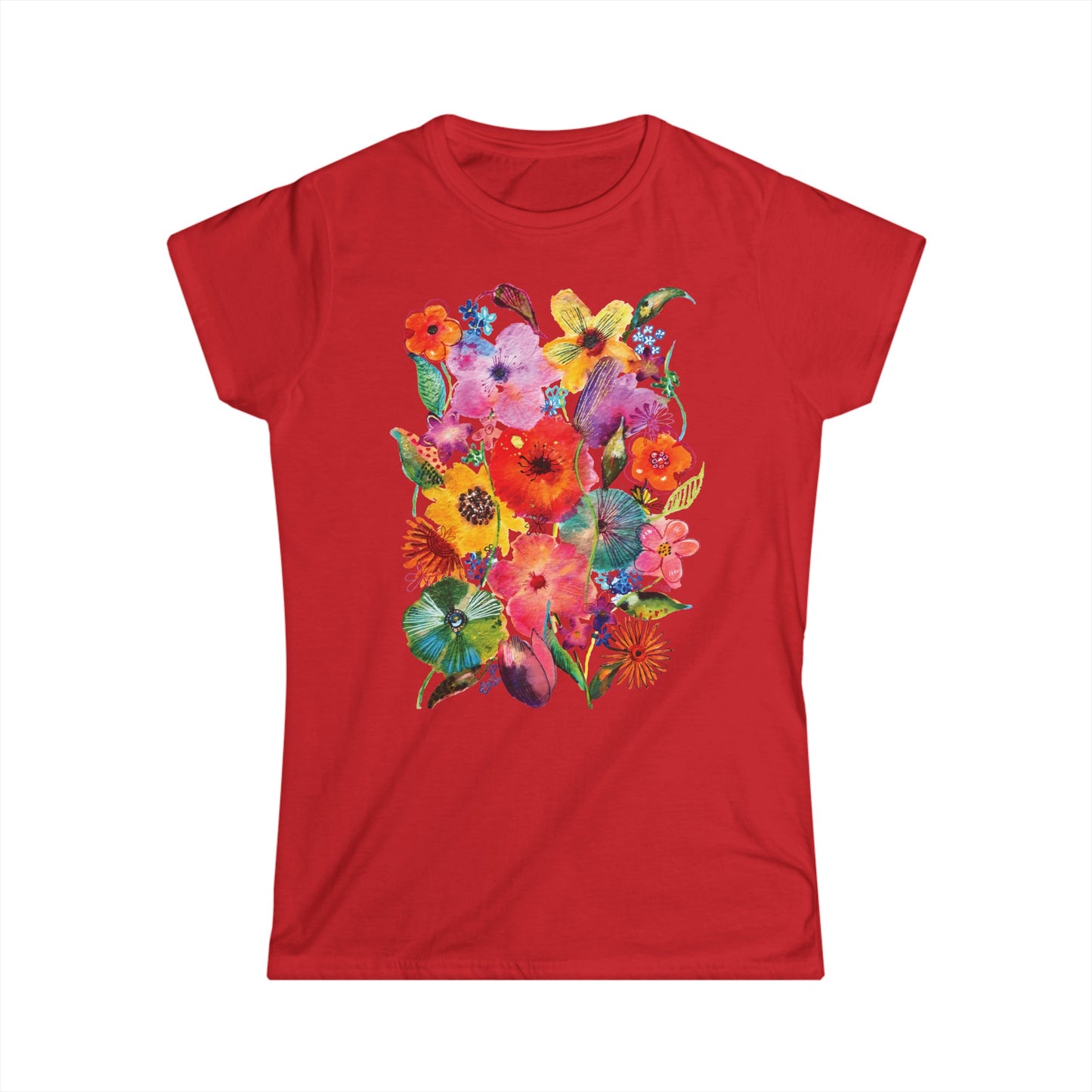 Whimsical Flowers - Art by Rien - slim fit tee