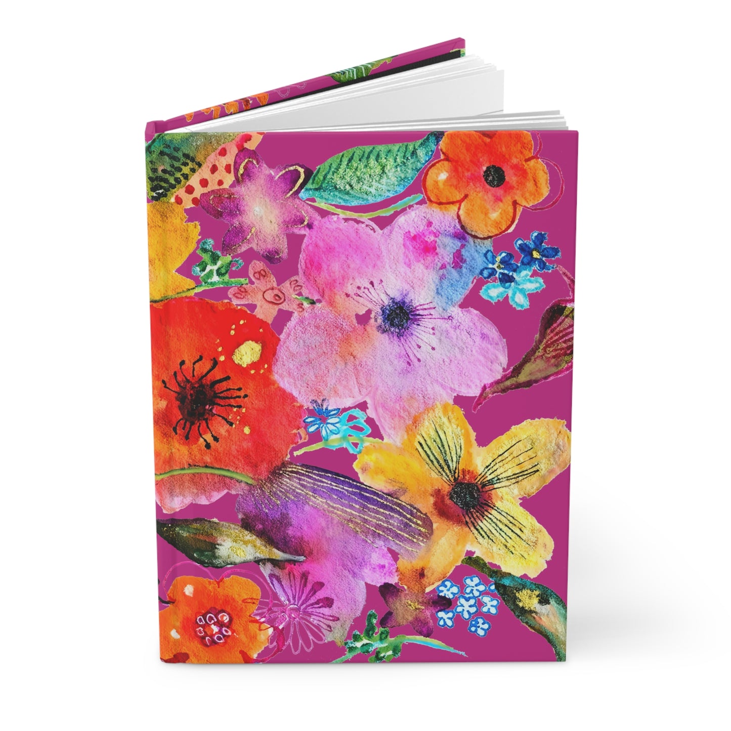 Whimsical Flowers - Art by Rien - Hardcover Journal Matte